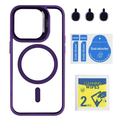 Прихід чохлів TPU+PC+Metal Stand Case with MagSafe and Camera Lenses для Apple iPhone