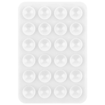 Купить силіконова тримач-присоска двостороння для телефону double side silicone (80*55 мм) (білий) онлайн