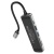 usb hub hoco hb24 easy display type-c multi-f adapter (hdmi+usb3.0+usb2.0+sd+tf+pd) metal gray 