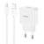 мережевий зарядний пристрій hoco c106a leisure 1usb/2.1a/10.5w + (usb - microusb) (білий) 
