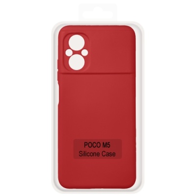 Купить силіконовий чохол silicone cover для xiaomi poco m5 (червоний) онлайн