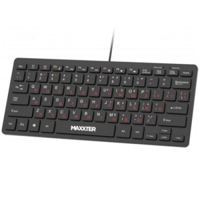 клавіатура дротова maxxter kbm-c01b-ua (чорний) 