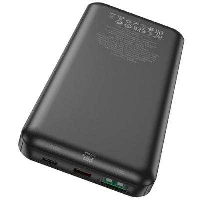 додаткова батарея power bank hoco j102 cool figure pd20w+qc3.0 10000mah (чорний) 