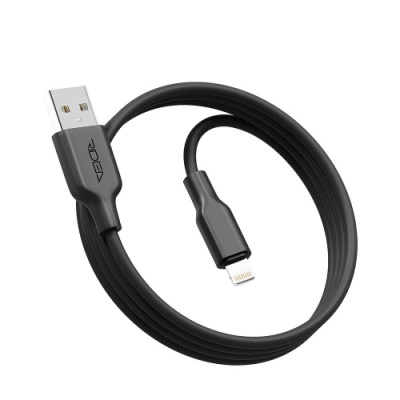 кабель ridea rc-m134 soft silico 12w/1m usb - lightning (чорний) 