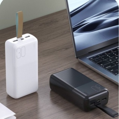додаткова батарея power bank xo pr199 30000 mah (чорний) 