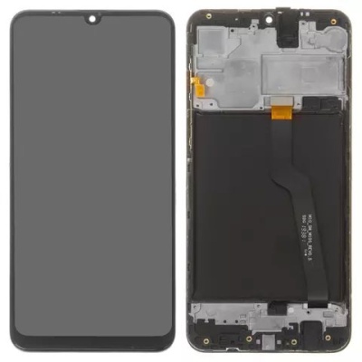 дисплей для samsung a105 galaxy a10, чорний, із сенсорним екраном, оригінал (переклеєне скло)