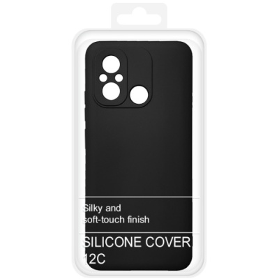 Купить силіконовий чохол soft silicone case для xiaomi redmi 12c (чорний) онлайн