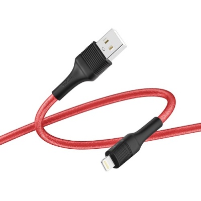 кабель ridea rc-st74 stablepro 12w usb - lightning 2.4a/1m (червоно-чорний) 