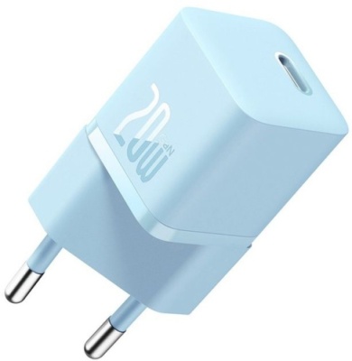 мережевий зарядний пристрій baseus gan5 (ccgn050103) 1type-c/20w/pd (блакитний) 