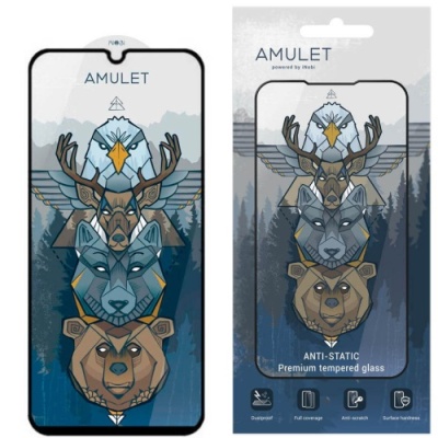 захисне скло amulet full glue hd antistatic для realme c53/realme c51/c63/c61/ realme note 50 (чорний) 