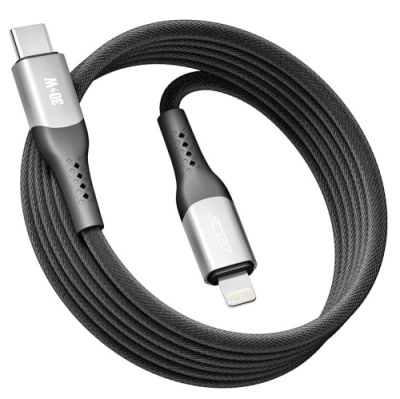 кабель ridea rc-us42 ultrastrong type-c - lightning 30w 2m (чорний) 