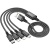 кабель hoco x76 4in1 usb - (lightning+lightning+microusb+type-c+type-c) 2.0a/1m (чорний) 