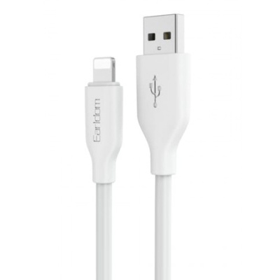 кабель earldom ec-175i soft silicone usb - lightning 3a/1m (білий) 