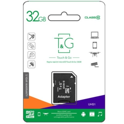 карта пам'яті tg microsdhc 32gb uhs-3 10 class +adapter (чорний) 