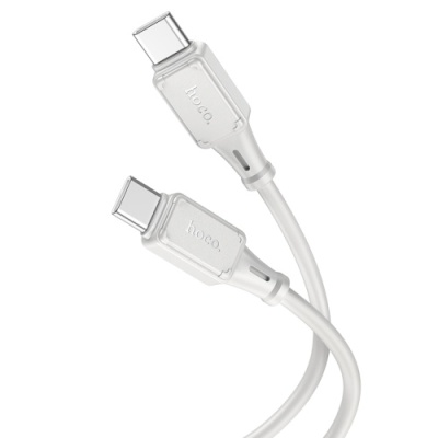 кабель hoco x101 silicone (pd) type-c - type-c 60w/1m (сірий) 