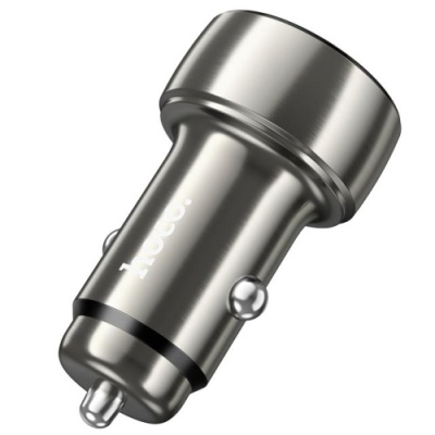 Автомобільний Зарядний Пристрій Hoco Z50 PD30W+QC3.0 (1USB/1Type-C) (сірий)