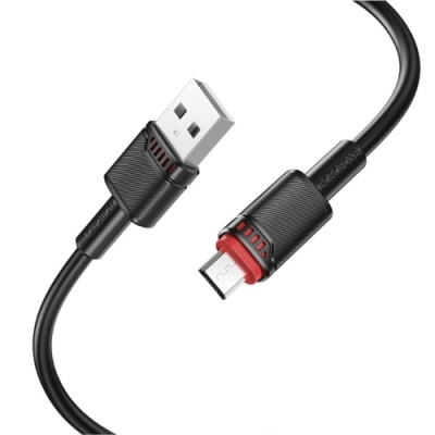 кабель borofone bx110 usb - microusb 2.4a/1м (чорний) 