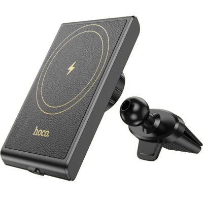 Автотримач Hoco HW19 з безпровідним зарядним пристроєм (Чорний)