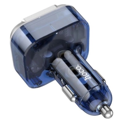 FM Модулятор Hoco E75 Bravery PD30W+QC3.0 car BT FM transmitter (Синiй)