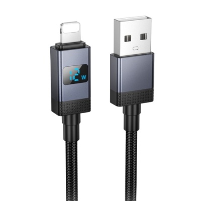 кабель hoco x118 usb - lightning 2.4a/1m (чорний) 