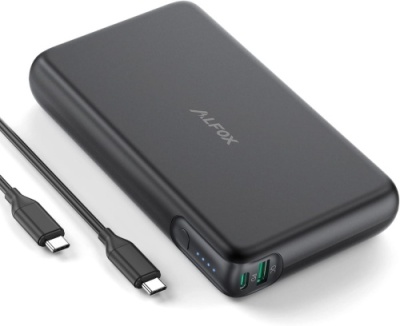 додаткова батарея power bank alfox af-pb007 pd100w+qc3.0 18w 30000 mah (чорний) 