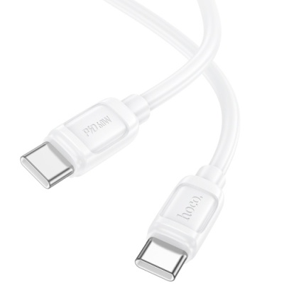 кабель hoco x115 60w type-c - type-c 1m (бiлий) 