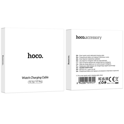 зарядний пристрій для смарт-годинника hoco y7 pro магнітний (чорний) 3mm*9.5mm 
