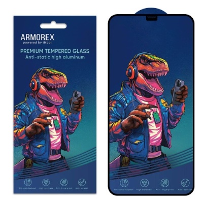 захисне скло armorex se 5d hi-alumin antistatic для apple iphone xr/11 (black) 