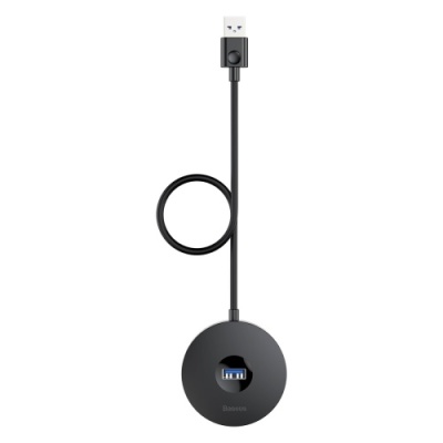 usb hub baseus round box hub (usb3.0 to usb3.0*1+usb2.0*3) (cahub-u01) 1m black 