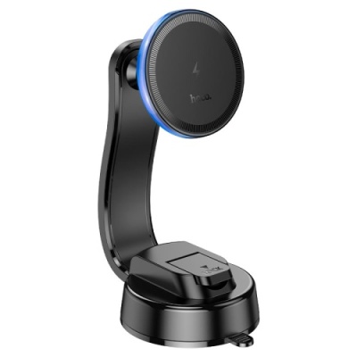 Автотримач Hoco HW25 Magnetic Ring Wireless 15W (Чорний)
