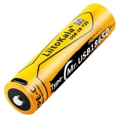 акумулятор 18650 liitokala t35 3500ma +usb-c 