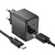 мережевий зарядний пристрій hoco cs17a 1usb/22.5w/qc3.0 + (usb - type-c) multi-protocol (чорний) 