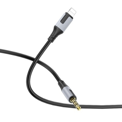 кабель aux borofone bl19 3.5mm(male) - lightning(male) 1m (чорний) 