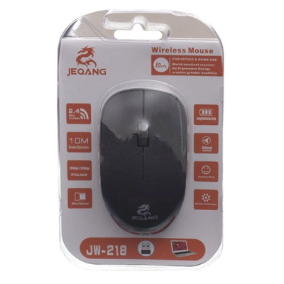 мишка бездротова jeqang jw-218 black 