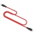 кабель hoco x21 plus silicone (pd) type-c - lightning 20w/3.0a/1m (чорно-червоний) 