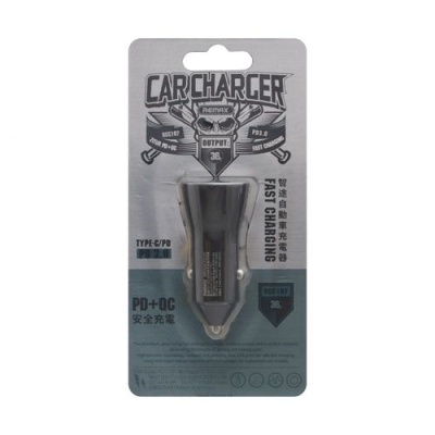 Автомобільний Зарядний Пристрій Remax RCC107 36W 1USB/QC3.0 + 1Type-C/PD (Чорний)