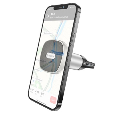 Автотримач Borofone BH44 Smart air outlet (Чорно-Сталевий)