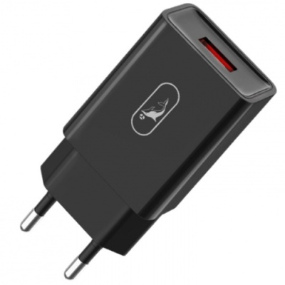 мережевий зарядний пристрій skydolphin sc36 travel charger 1usb/2.4a (чорний) 