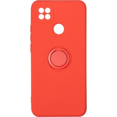 Купить силіконовий чохол soft silicone casevsmagnet ring для xiaomi redmi 9c/10a - red онлайн