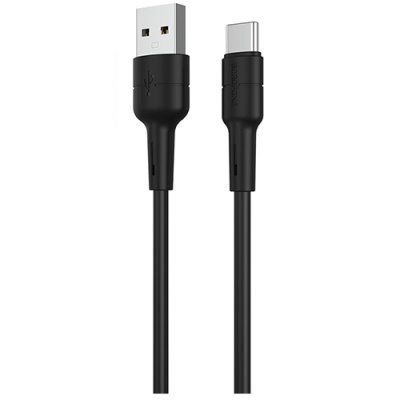 кабель borofone bx30 silicone usb - type-c 3.0a/1m (чорний) 