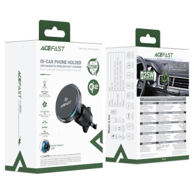 Автотримач Acefast D61 з БЗП (Сірий)