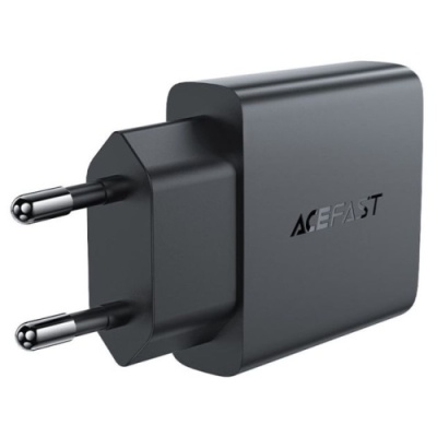мережевий зарядний пристрій acefast a69 pd30w (1type-c/1usb) (чорний) 