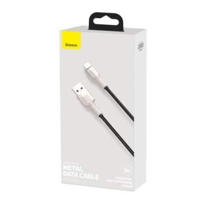 кабель baseus cafule metal usb - type-c 66w/1m (cakf000101) (black) 