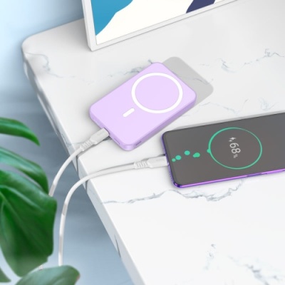 додаткова батарея power bank hoco j109 easy pd20w magsafe fast charging power bank 5000mah (purple) 