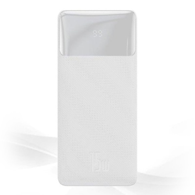 додаткова батарея power bank baseus bipow digital display 15w 20000mah white (ppdml-j02) 