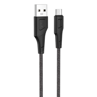 кабель hoco x58 airy silicone usb - microusb 2.4a/1m (чорний) 