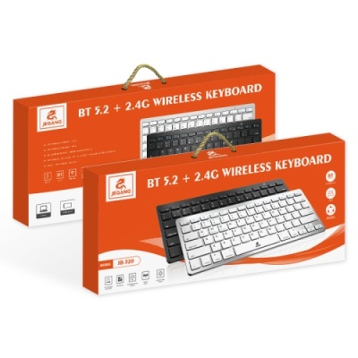 клавіатура бездротова jeqang jb-320 bluetooth, battery (сірий) 