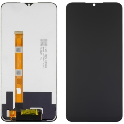 дисплей для realme c21y, realme c25y з чорним тачскріном (original) service pack