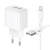 мережевий зарядний пристрій borofone bas41a 2usb/12w/2.4a + (usb - microusb) (білий) 