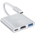 usb hub hoco hb14 type-c to usb3.0+hdmi+pd (сірий) 